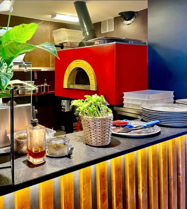 Forno a gas PVP 130 rosso corsa standard