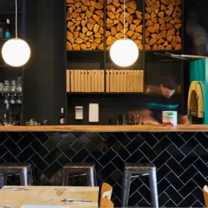 Ristorante con forno RPM 140-160 a gas customizzato azzurro